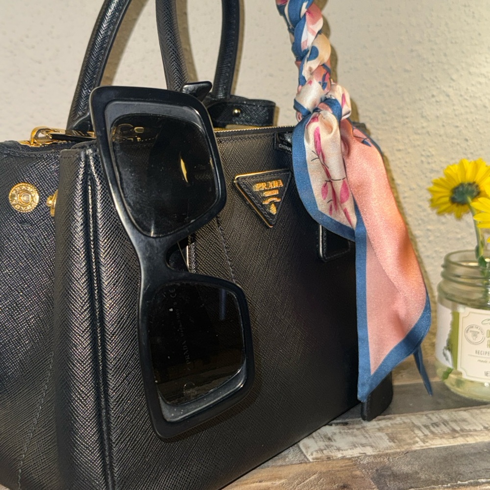 Prada Black Oversized Rectangular Sunglasses - image 3